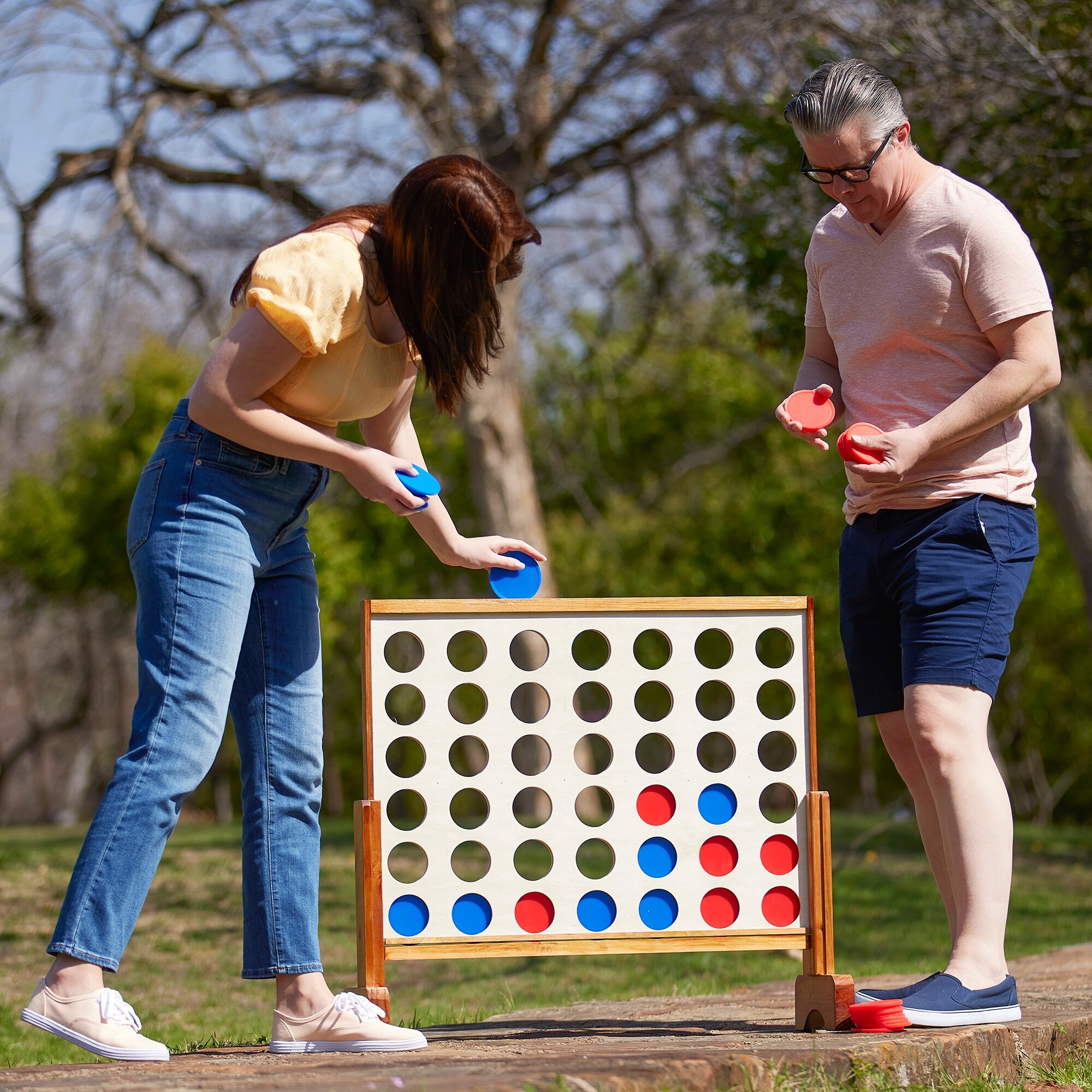 Yard Games 3 x 2 Feet Giant 4 In a Row Yard & Backyard Multi Player Outdoor Game 