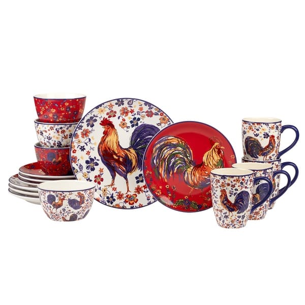 Certified International Morning Rooster 16-piece Dinnerware Set ...