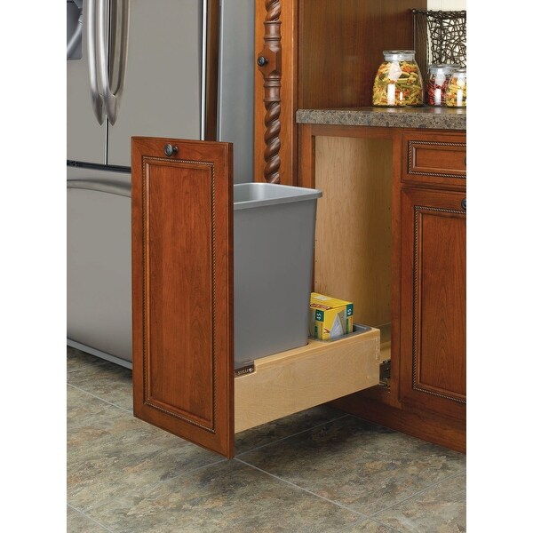 Shop Rev-A-Shelf 4WCBM-1550DM-1 4WCBM Bottom Mount Single Bin Trash Can with Rev-A-Motion Slides ...