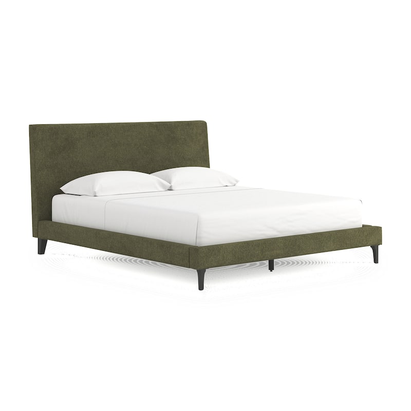 Signature Design by Ashley Zadilyn Sage Green Upholstered Bed with Roll Slats