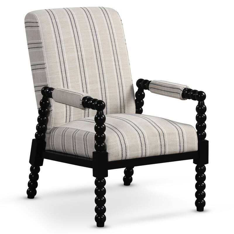 Gymax Accent Chair Upholstered Armchair w/ Rubber Wood Frame Ergonomic - Multi