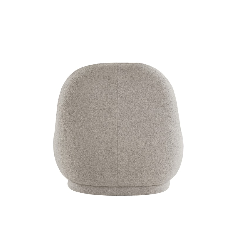 Willits Boucle Lounge Chair with Rounded Design and Lumbar Pillow by iNSPIRE Q Modern