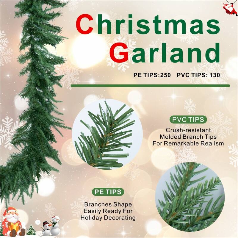 106.29" Lush Green Christmas Artificial Garland for Holiday Charm