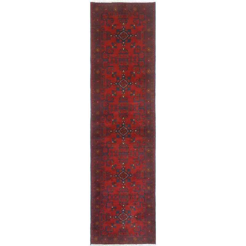 Khal Mohammadi Raleigh Red/Navy Runner - 2'7" x 9'6"