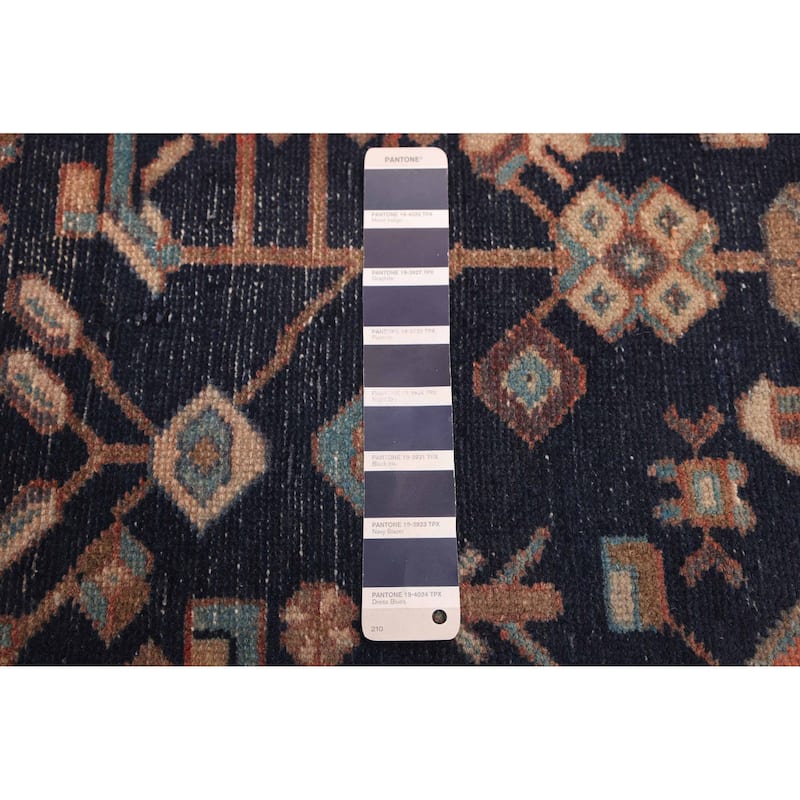 ECARPETGALLERY Hand-knotted Antalya Vintage Dark Navy Wool Rug - 3'5 x 6'3