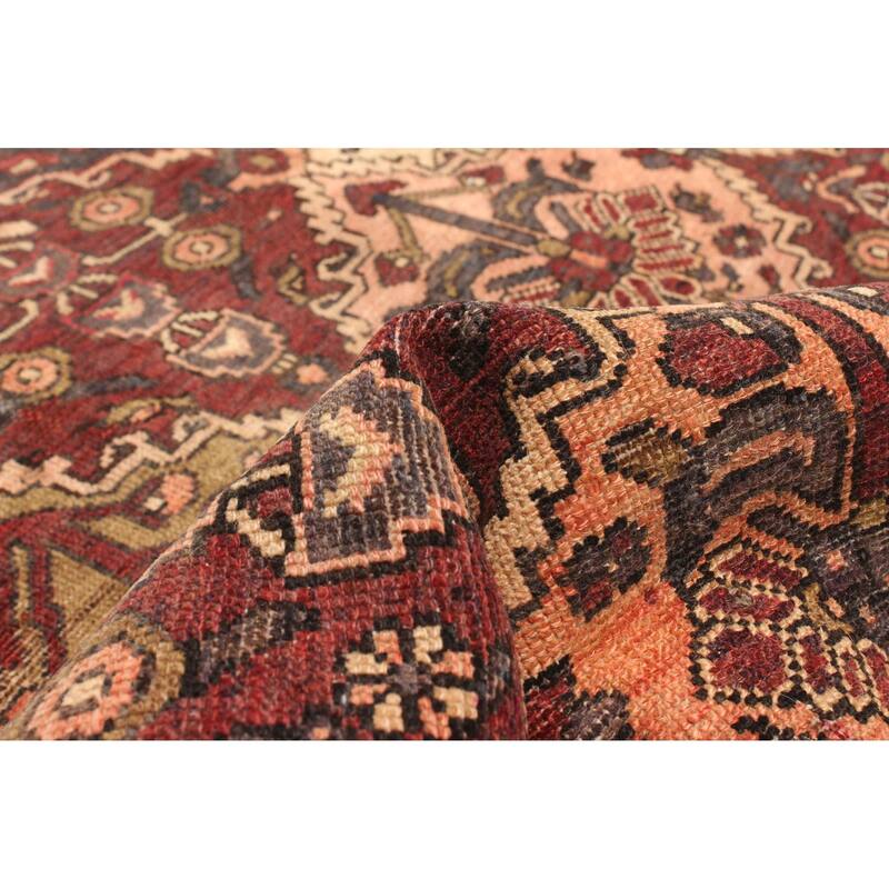 ECARPETGALLERY Hand-knotted Kayseri Vintage Dark Red Wool Rug - 3'7 x 5'7