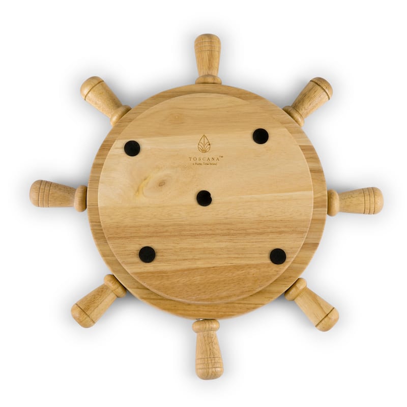 Picnic Time Mariner Lazy Susan Cheese Board & Tools Set