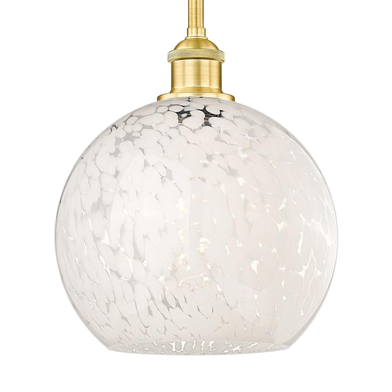 Innovations Lighting 616-1S 11 10 White Mouchette Pendant White - Satin Gold