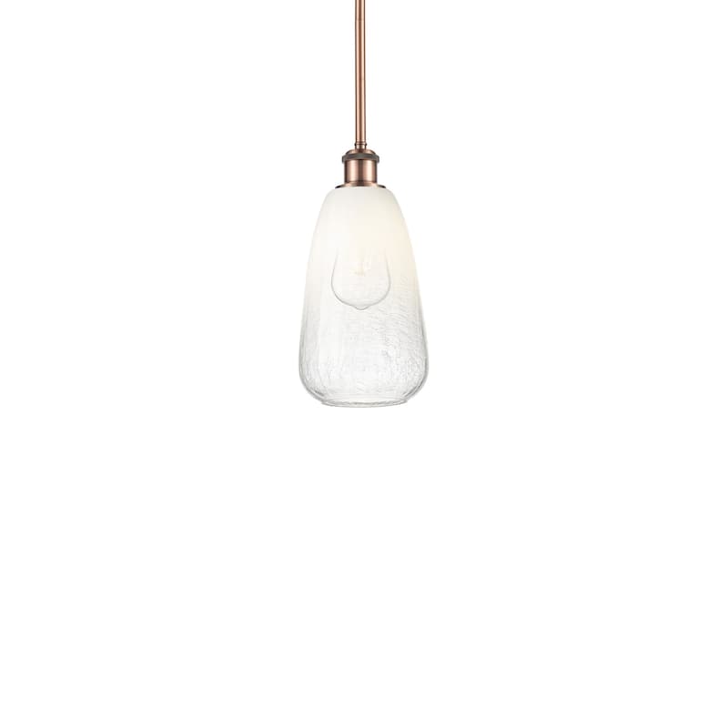 Innovations Lighting 516-1S-13-6 Brookhaven Almond Pendant Brookhaven - Antique Copper / Opal
