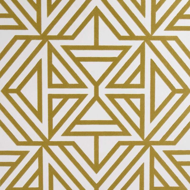A-Street Prints Helios Mustard Geometric Wallpaper