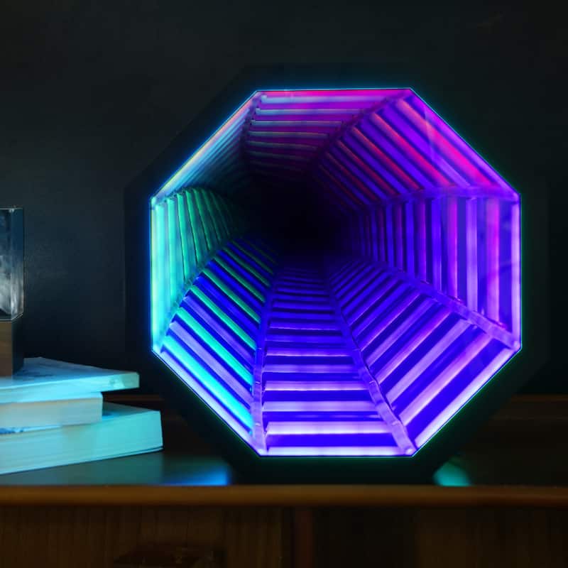 3D Mirror Infinity Tunnel Table Lamp