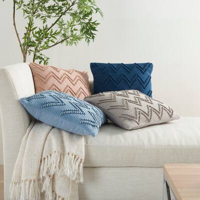 Mina Victory Life Styles Chevron Loops 18"X18" Indoor Throw Pillow