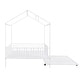 preview thumbnail 27 of 26, Full Size House Bed with Semi-enclosed Fence and Twin Size Trundle