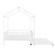 preview thumbnail 12 of 11, House-Shaped Metal Full Size House Bed with Fence and Twin Trundle