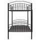 preview thumbnail 10 of 14, Industrial Minimalist Twin Over Twin Metal Bunk Bed,Divided into Two Beds,Black