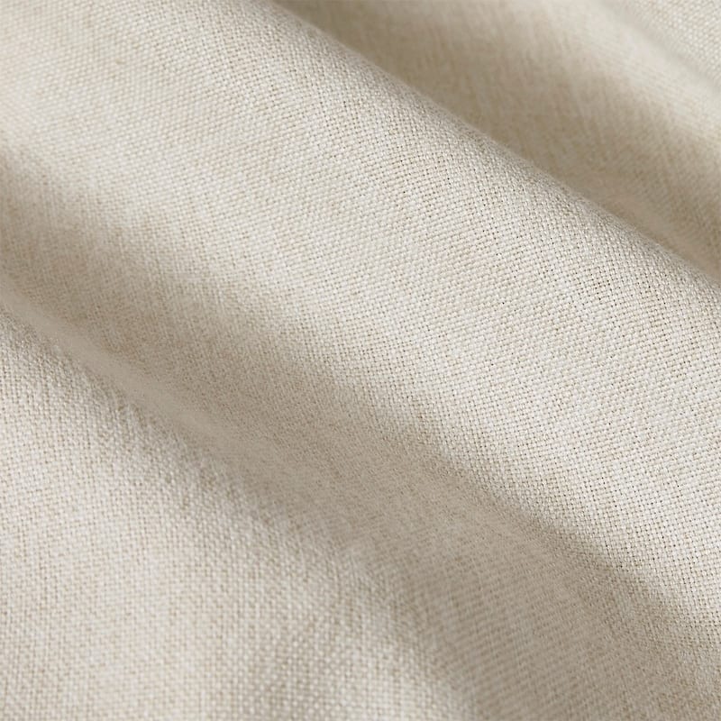 Plaid Rod Pocket and Back Tab Curtain Panel - Natural