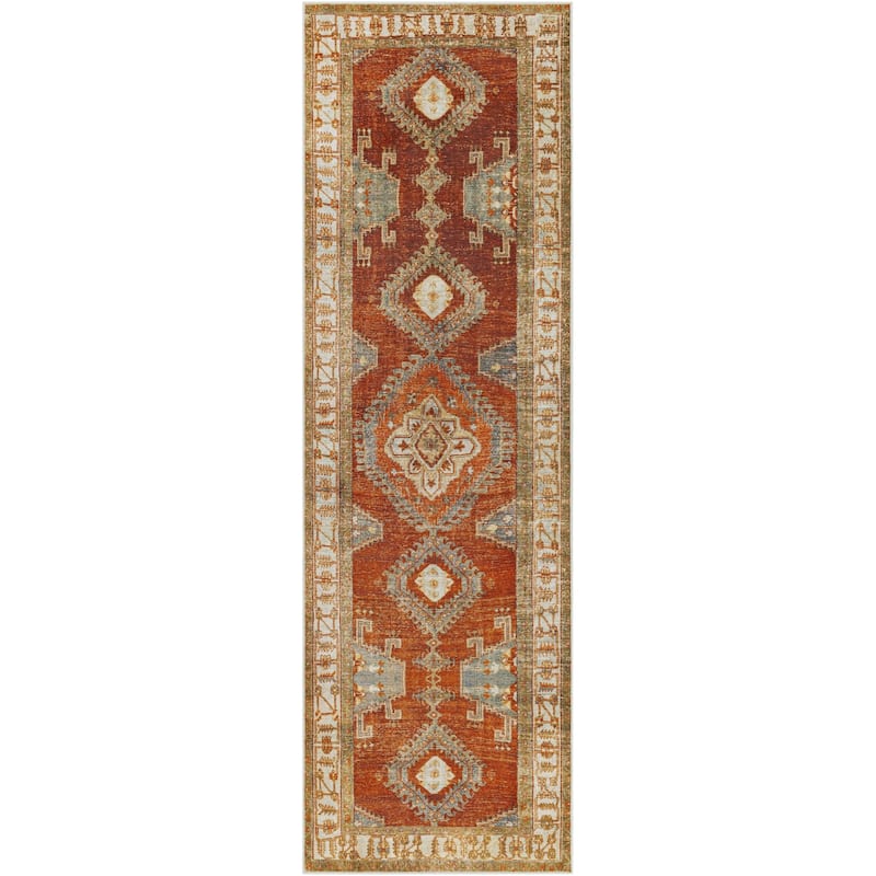 Livabliss Lavable Traditional Geometric Washable Area Rug