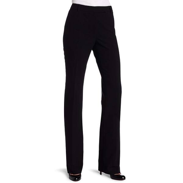 Shop Chaus Womens Emma Dress Pants Black Size 8 Straight Leg Mid Rise Stretch On Sale Overstock