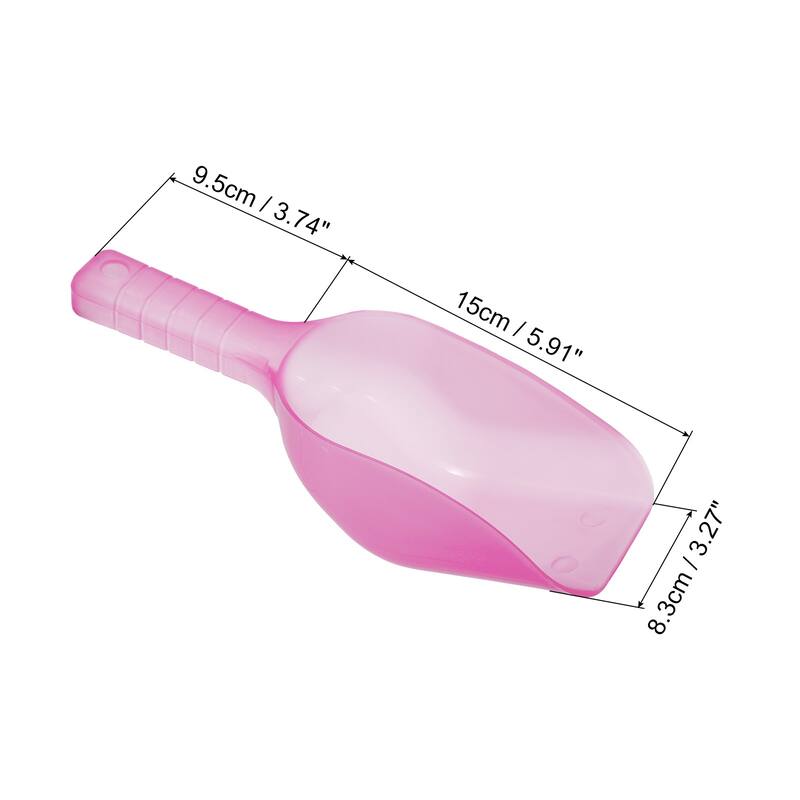 Ice Scoop Plastic 5.9x3.3x2.4" Flour Cereal Sugar Shovel Pink