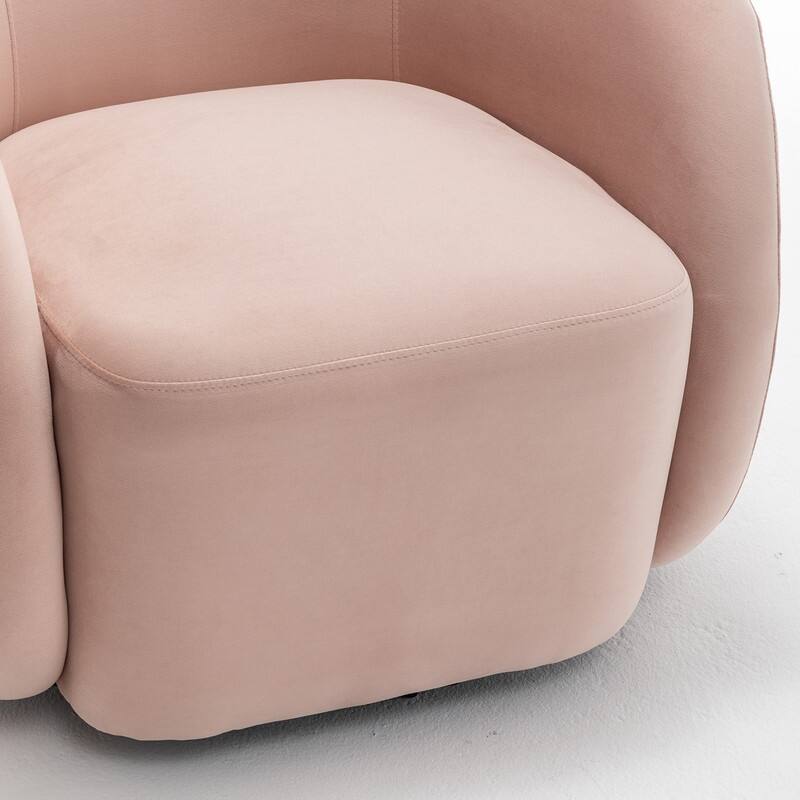 SEYNAR Modern Glam Velvet Upholstered 360 Degree Swivel Accent Armchair
