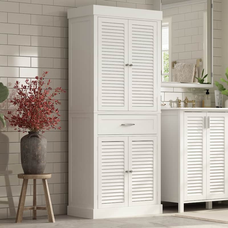 Timechee 30"Bathroom Cabinet Storage Cabinet Doors Wooden Floor Cabinet