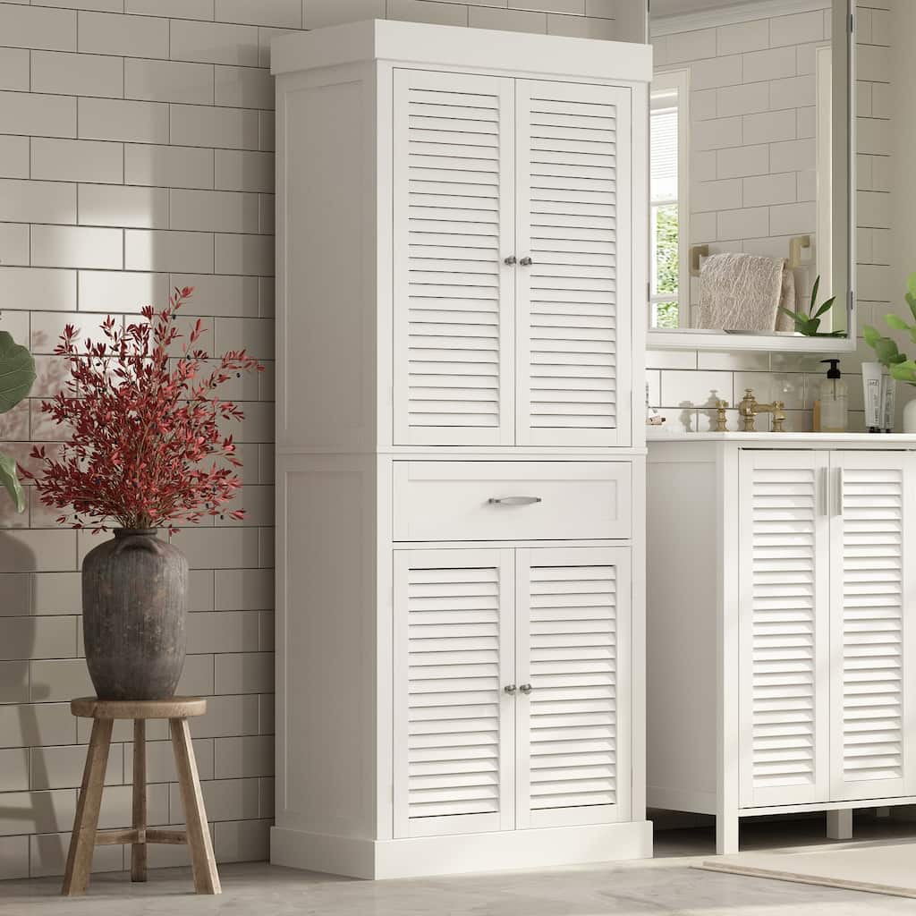 Timechee 30"Bathroom Cabinet Storage Cabinet Doors Wooden Floor Cabinet