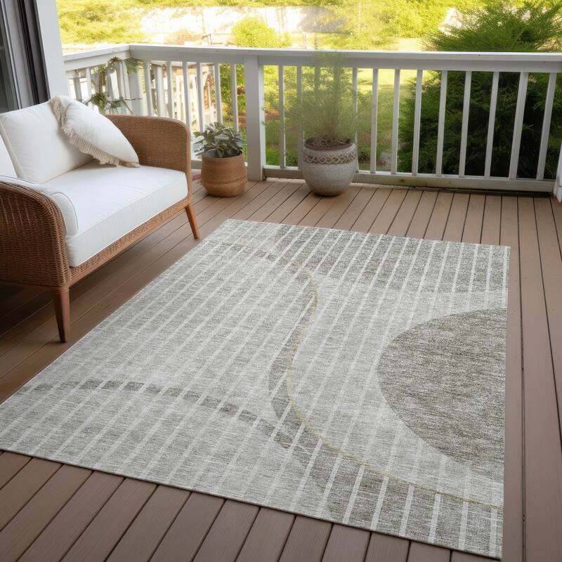 Machine Washable Indoor/ Outdoor Chantille Contemporary Rug
