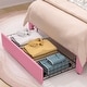 preview thumbnail 4 of 46, VECELO Kids Bed Frame, Plantform Beds with Storage Drawer, Height Adjustable Upholstered Bed, Twin Size Bed Set of 2