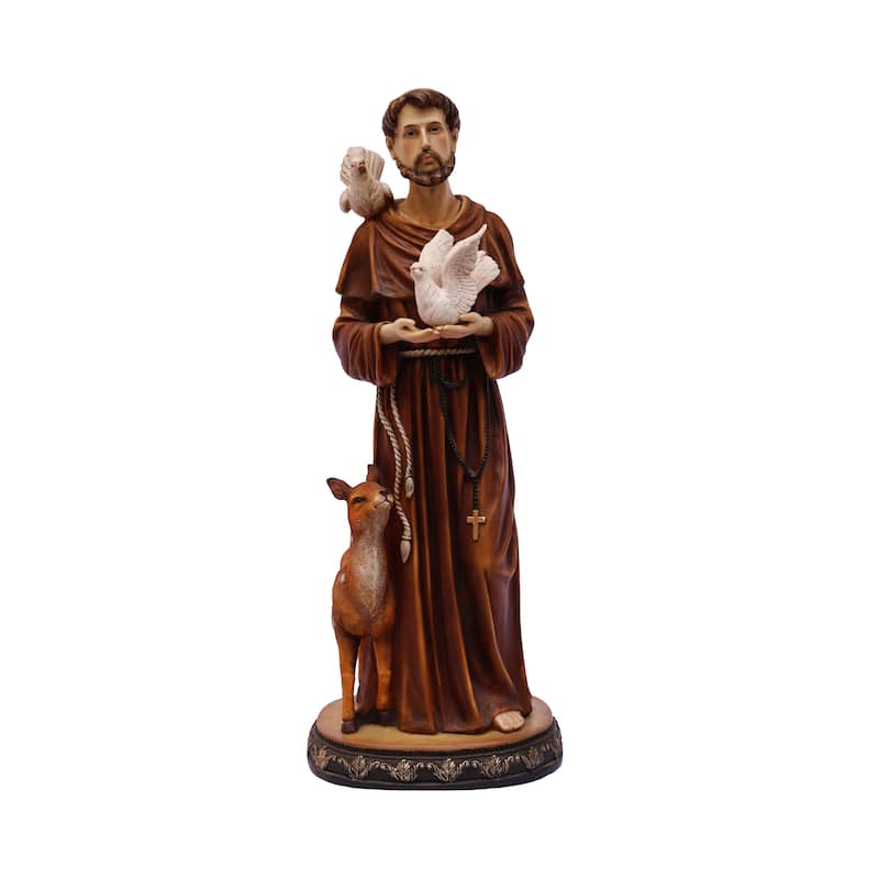 Saint Francis of Assisi with Birds Outdoor Garden Statue - 24"