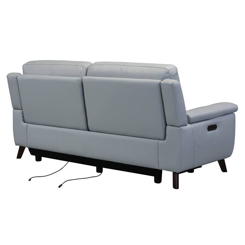 HomeRoots Three Piece Indoor Gray Leather Six Person Seating Set