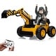 preview thumbnail 1 of 23, 12V Kids Ride On Excavator Digger Truck with Remote Control & Electric Digging Arm Yellow