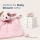 preview thumbnail 5 of 4, Bearington Baby Wee Wiggles 8" x 7" Small Pink Puppy Dog Security Blanket