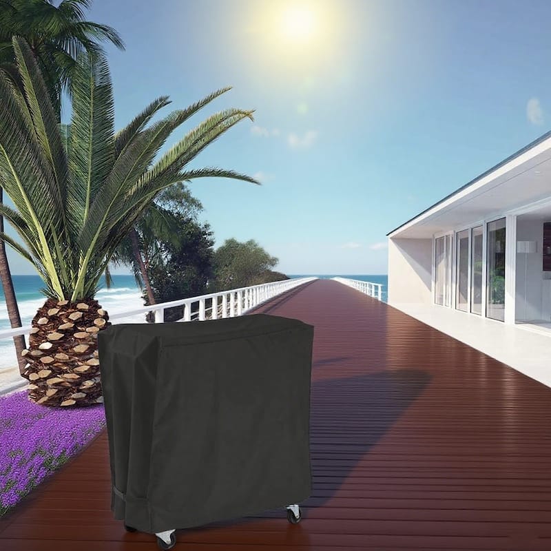 Waterproof Rolling Cooler Cover for 65-80 Quart Ice Chest - Patio Party Cart Protector - 34"Lx19"Wx31"H