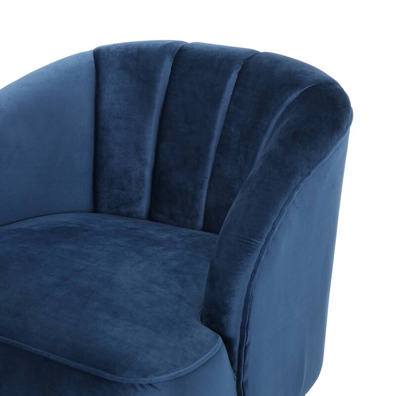 Modern 27.5" Upholstered Club Chair with Rubber Wood Legs for Living Room