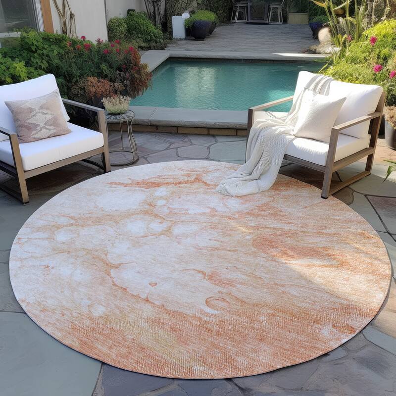 Machine Washable Indoor/ Outdoor Chantille Abstract Modern Rug