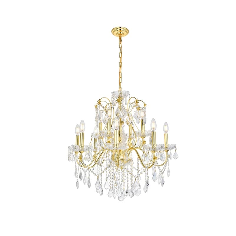 Fleur Illumination 12 light Gold Chandelier