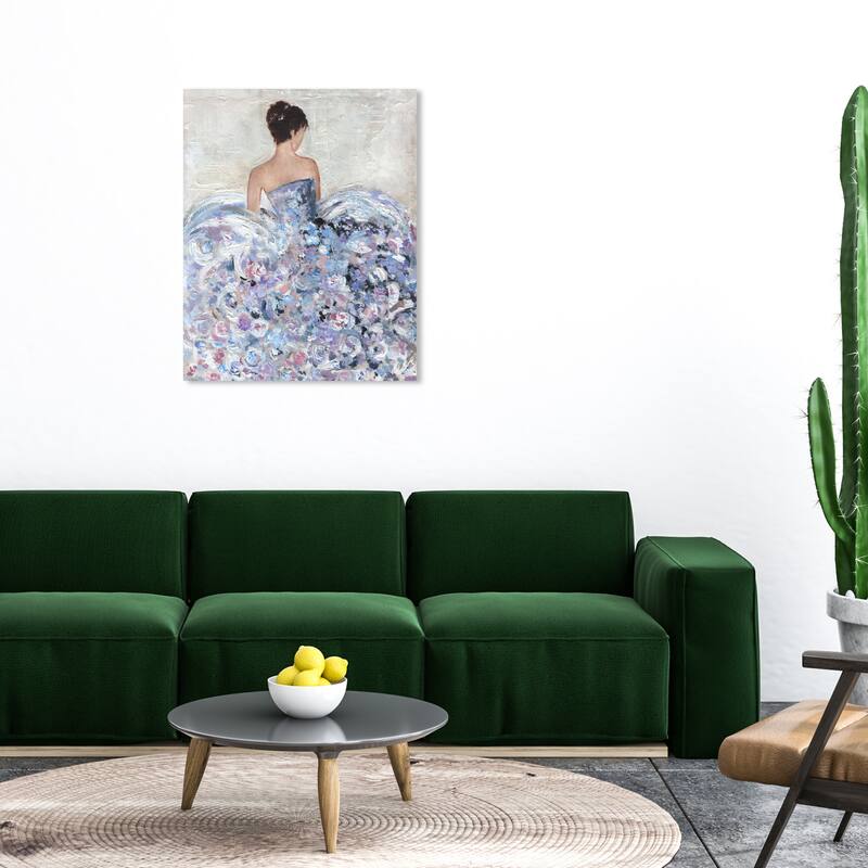 Wynwood Studio Fashion and Glam Dreamy Girl White and Pastel Purple French Country Wall Art Canvas Print - 36 x 30