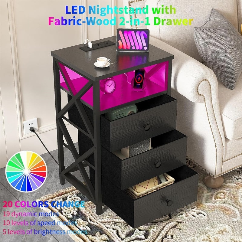 Nightstand with Charging Station