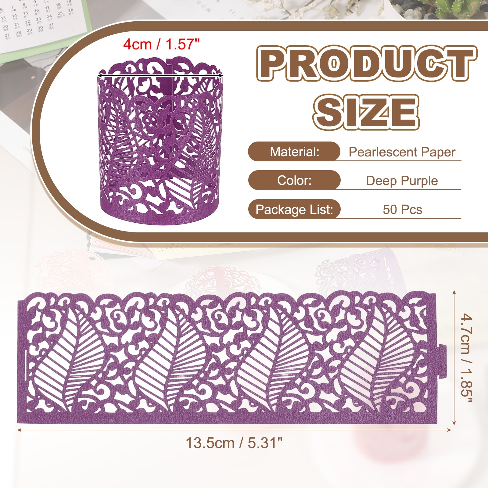 Candle Wraps, Laser Cut Votive Candles Holder Wraps for LED Tealight Candles, Tea Light Wrap Lampshade for Elegant Decor