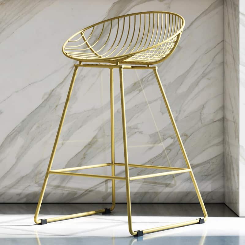 CosmoLiving by Cosmopolitan Ellis 24" Metal Counter Height Bar Stool