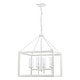preview thumbnail 1 of 6, Smyth 4-Light Chandelier in Natural White with Clear Glass - 4 Light Chandelier