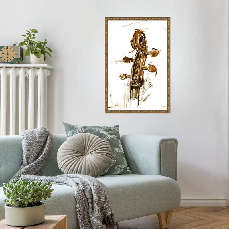 Instrumental No. 3 by Ethan Harper Wood Framed Wall Art Print - Belvedere Bronze