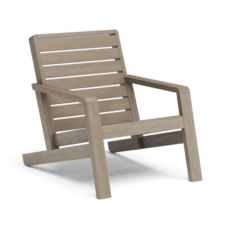Homestyles Sustain Outdoor Lounge Chair with Ottoman made with Gray Acacia wood