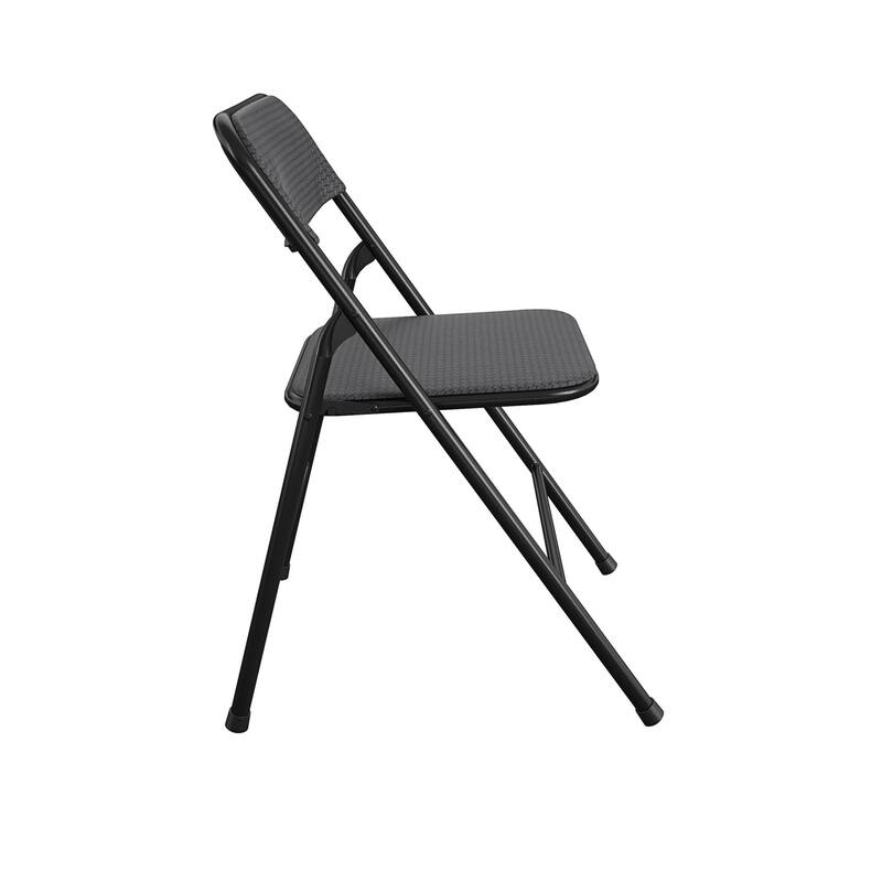 COSCO 5-Piece Folding Vinyl Table and Fabric Chair Set - 5 piece