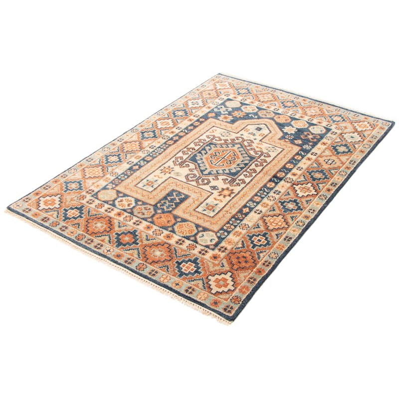 ECARPETGALLERY Hand-knotted Jules Serapi Dark Blue Wool Rug - 5'3 x 7'10
