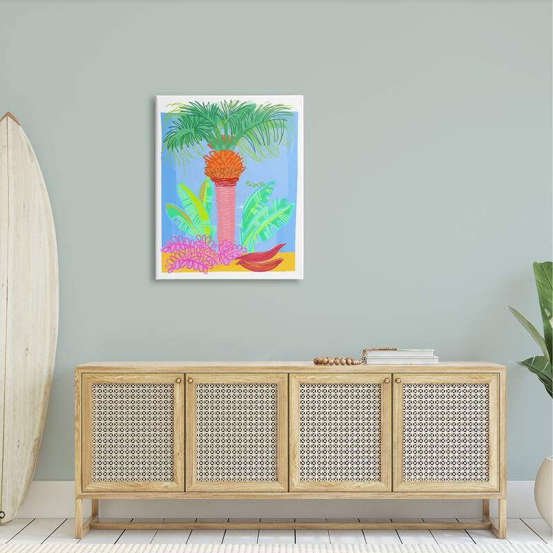 Stupell Tropical Palm Tree Botanicals Summer Beach Day Canvas Wall Art, Design by unknown