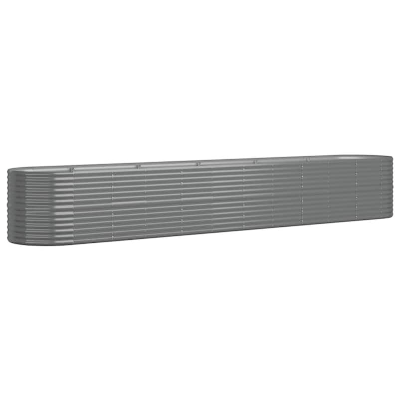 vidaXL Raised Garden Bed Raised Flower Bed Galvanized Steel Outdoor Planter