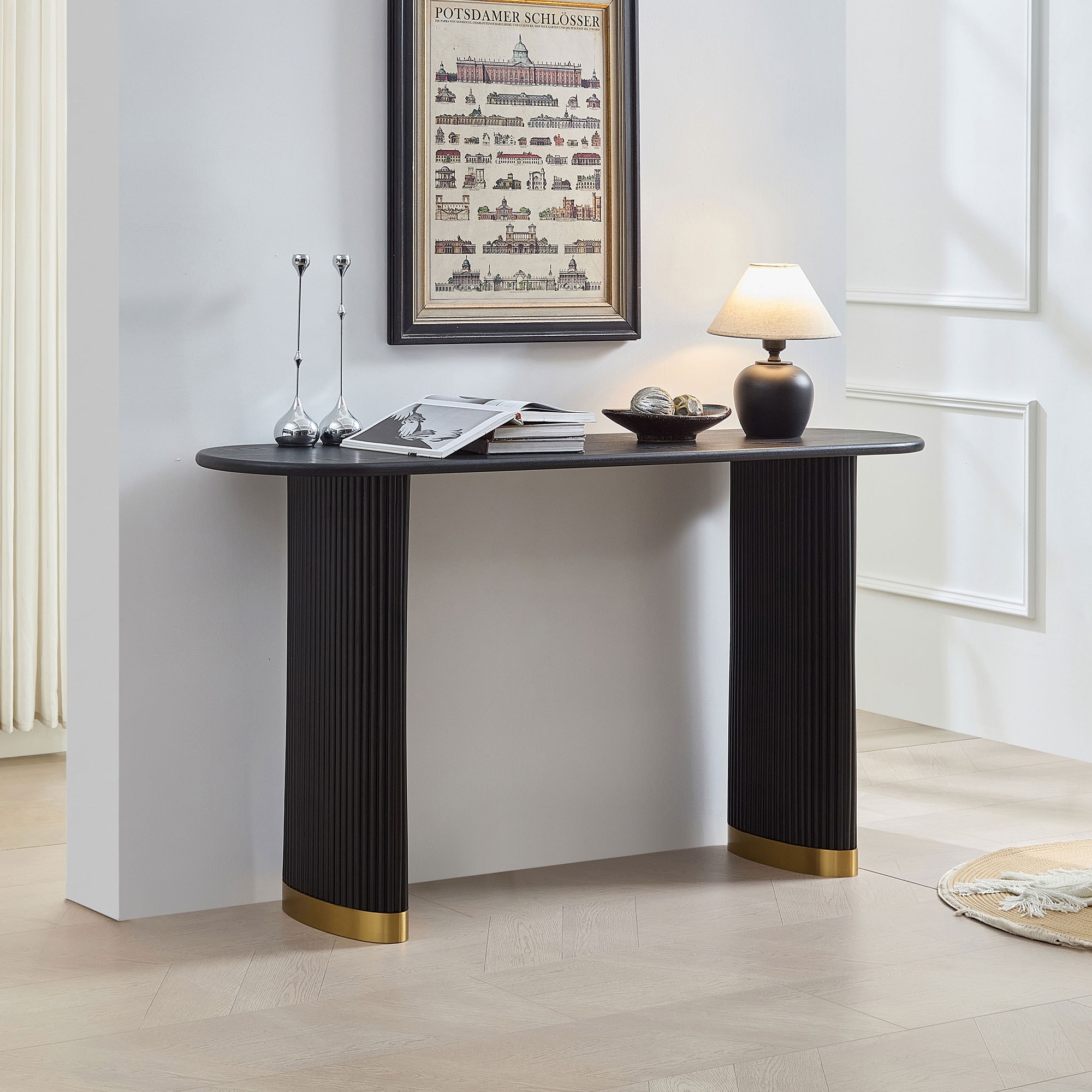 Entryway Table Console Table Hallway Table for Living Room, Side Table Black Sofa Table Accent Table