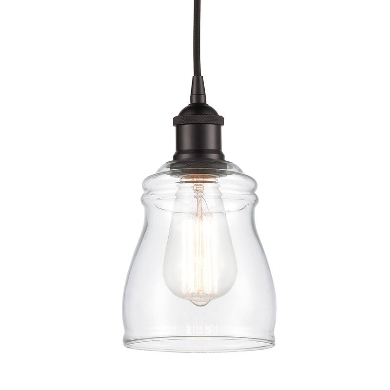 Innovations Lighting 616-1P-10-5 Ellery Pendant Ellery 5" Wide Mini - Oil Rubbed Bronze / Clear