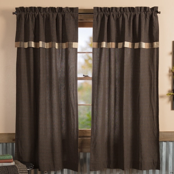 Kettle Grove Short Panel with Attached Valance Block Border Set of 2 63x36 - Short Panel 63x36 - Short Panel 63x36. Opens flyout.
